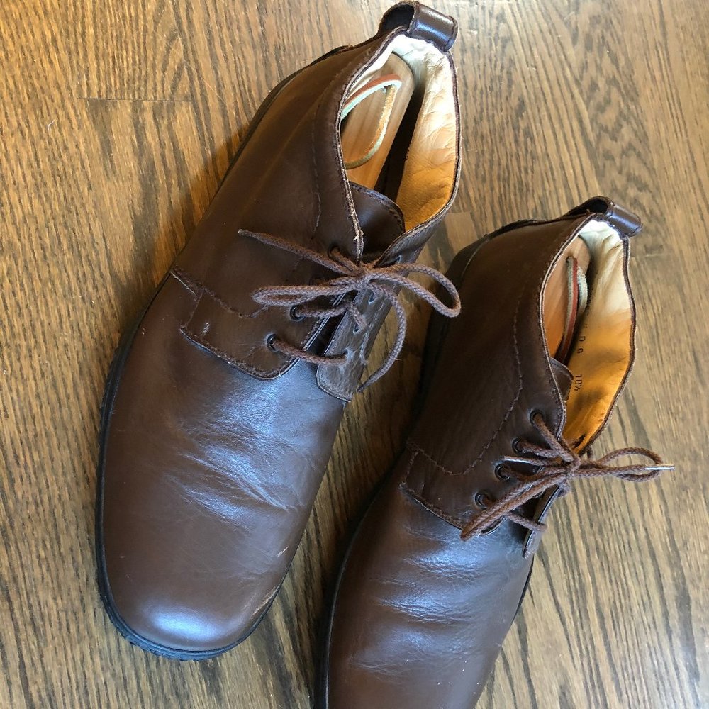 Ermenegildo Zegna Italian brown leather shoes